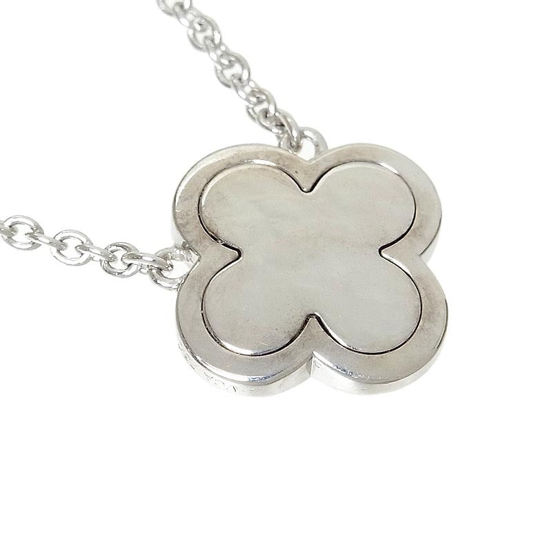 Van Cleef & Arpels Diamond Pure Alhambra 18Kt White Gold Large Version Necklace