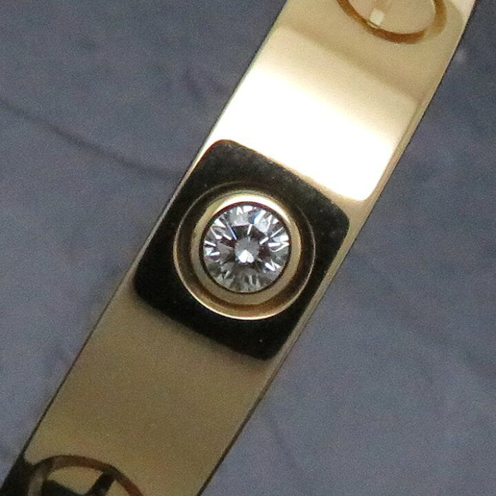 Cartier 1P Diamond 18KT Yellow Gold Wedding Love Ring Size 50/ 5