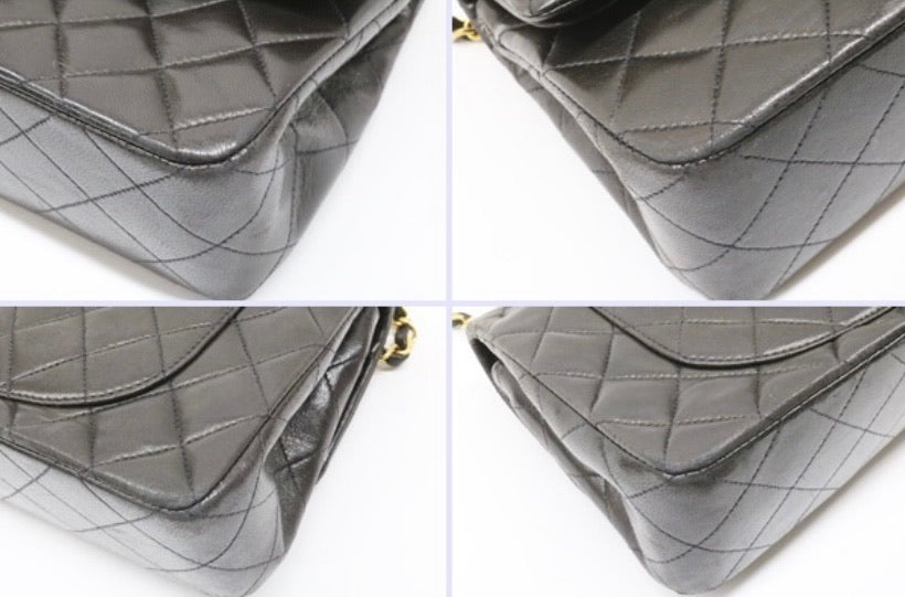 CHANEL Double Flap 23 Gold Hardware Lambskin Shoulder Bag