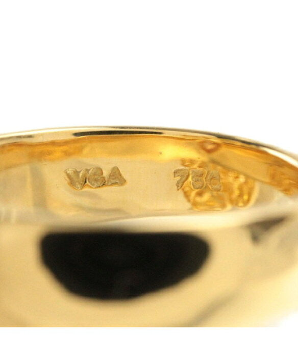 Van Cleef & Arpels Diamond Sapphire Cosmos Flower 18KT Yellow Gold Ring