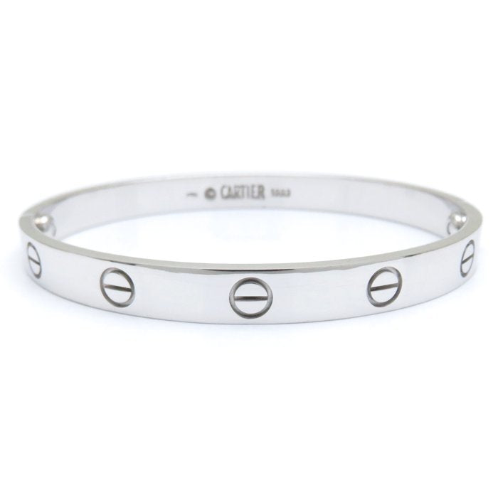 Cartier 18KT White Gold Love Bracelet Size 17 w/ Cert