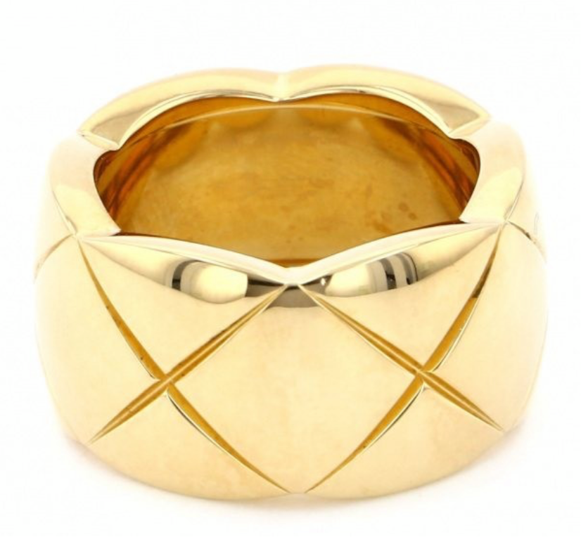 CHANEL Diamond Large CoCo Crush 18KT Yellow Gold Ring Size 55/ 7