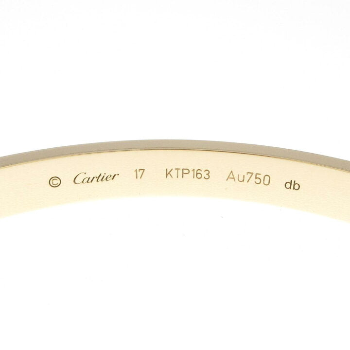 Cartier 18KT Yellow Gold Love Bracelet Size 17 New Screw System