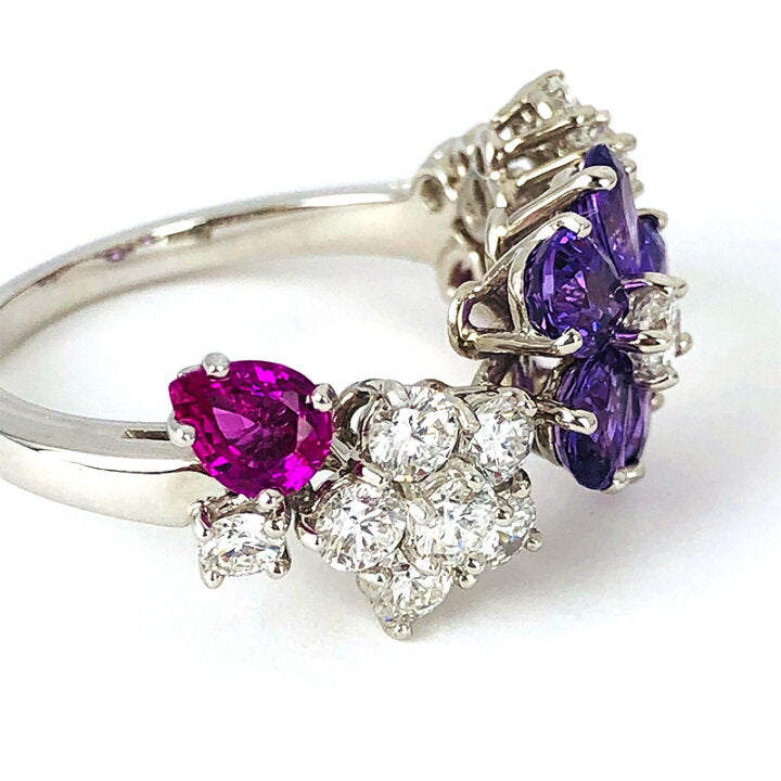 Van Cleef & Arpels Folie de Pres Diamond Sapphire High Jewelry Ring