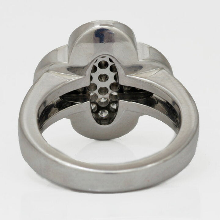 Van Cleef & Arpels Diamond Pure Alhambra 18Kt White Gold Ring Size 5