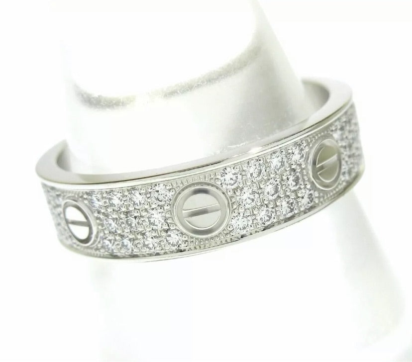 Cartier Diamond-Paved 18KT White Gold Wedding Love Ring