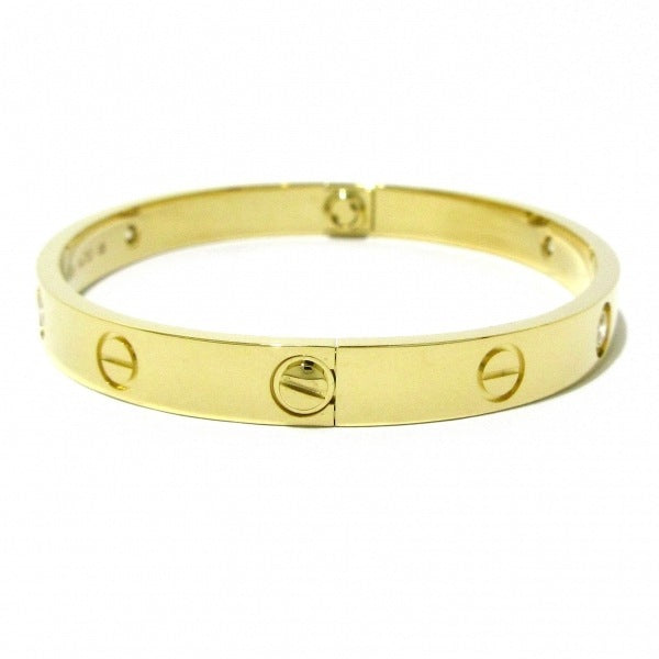 Cartier 4P / Half Diamond 18KT Yellow Gold Love Bracelet #17