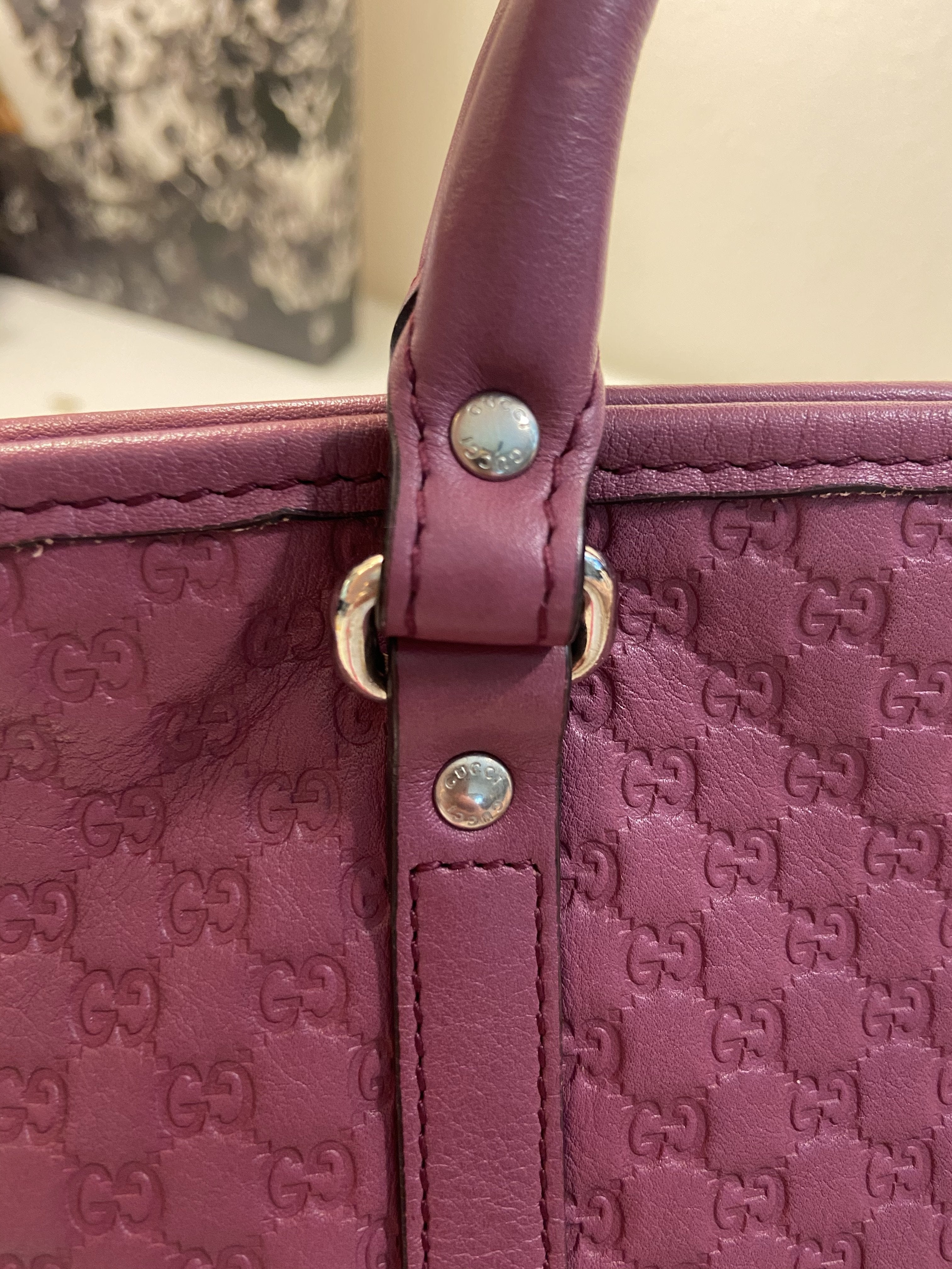 Gucci Pink Guccissima Leather Small Tote Bag