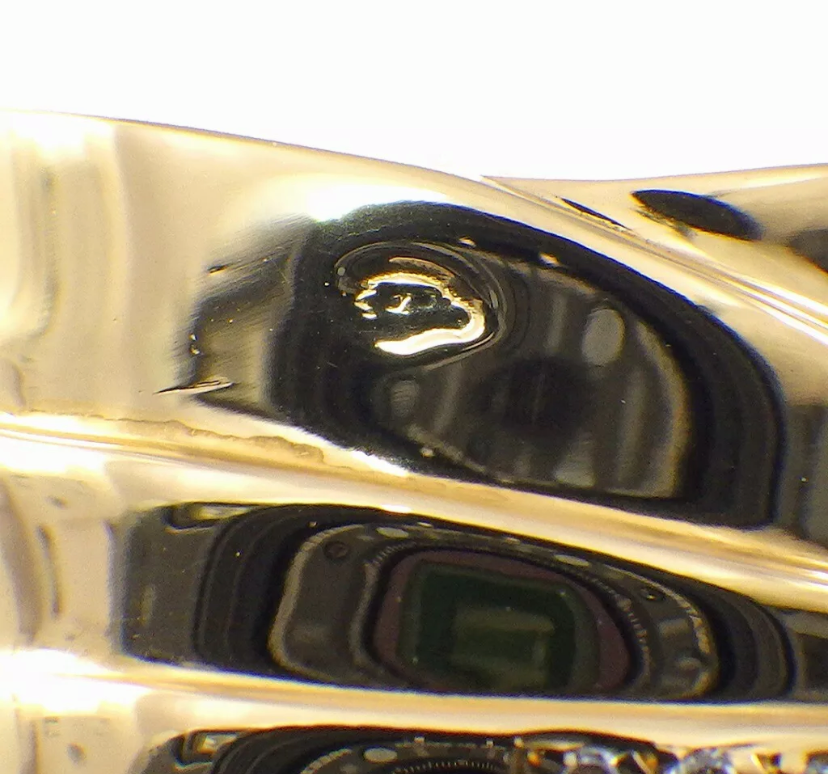 CHANEL Diamond Bolduc 18KT Yellow Fold Ring Size 7