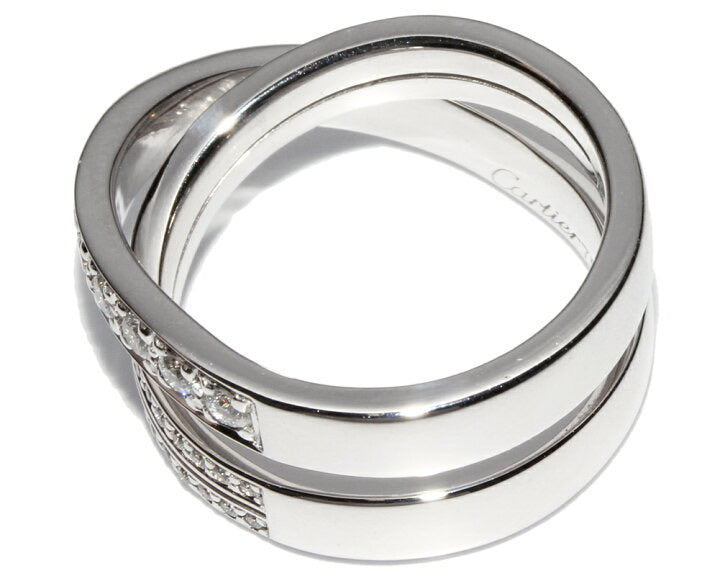 Cartier Diamond Paris Nouvelle Vague Crossover Ring Size 5