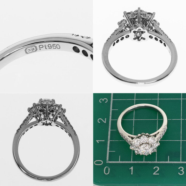 Harry Winston GIA Certified Sunflower Platinum Ring Size #54/ US 6.5