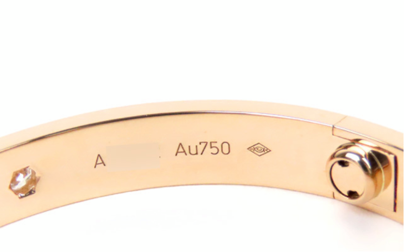 Cartier 4P Half Diamond 18KT Rose Gold Love Bracelet #16