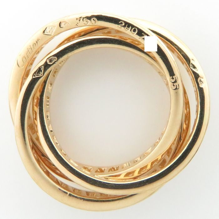 Cartier Diamond 18KT Yellow Gold Trinity Rolling Ring