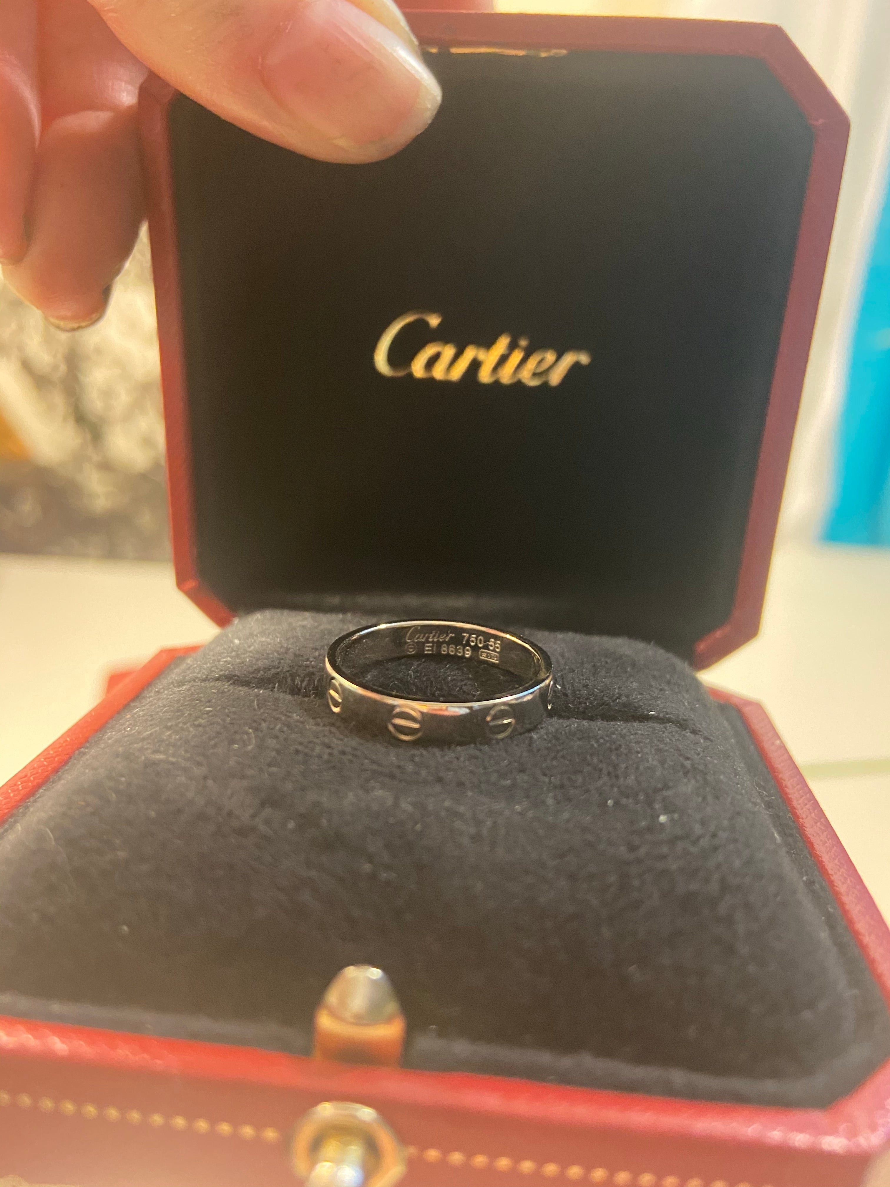 Cartier Mini / Wedding Love Ring 18KT White Gold #55/ US 7