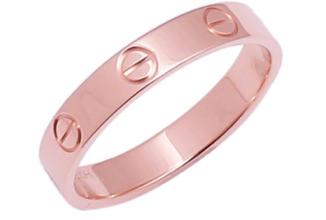 Cartier Mini/ Wedding Love Ring 18KT Rose Gold #55/ 7