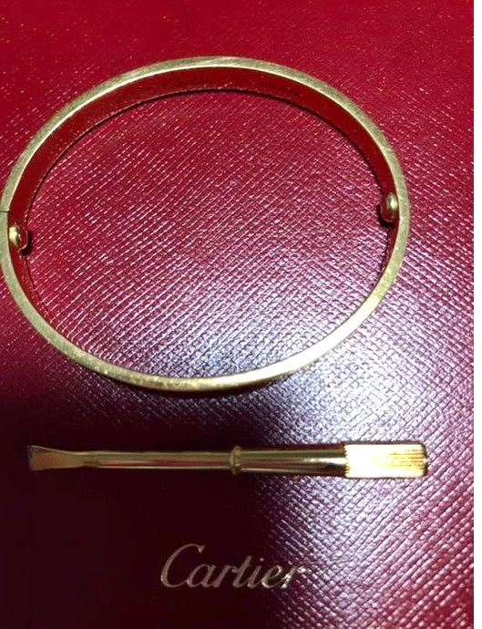 Cartier Love Bracelet 18KT Yellow Gold Size 17