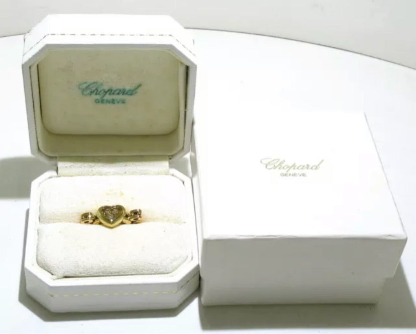 Chopard Happy Diamond 18KT Yellow Gold Ring Size 5