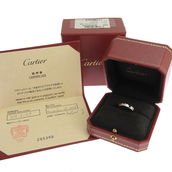 Cartier 18KT White Gold Mini/ Wedding Love Ring Size 56/ 7.5