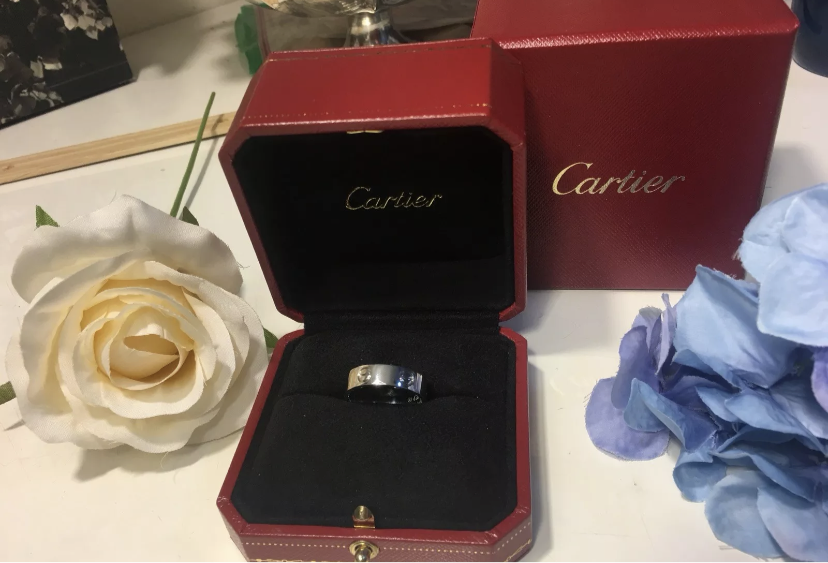 Cartier PT950 Platinum Love Ring Size #58