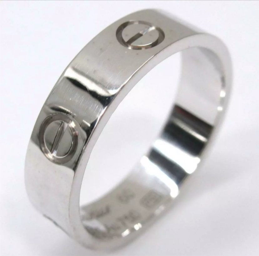 Cartier 18KT White Gold Love Ring #60/ US 9