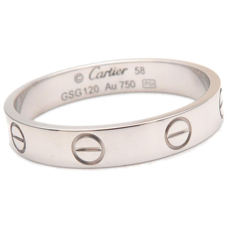 Cartier Mini Wedding Love Ring 18KT White Gold #58/ US 8