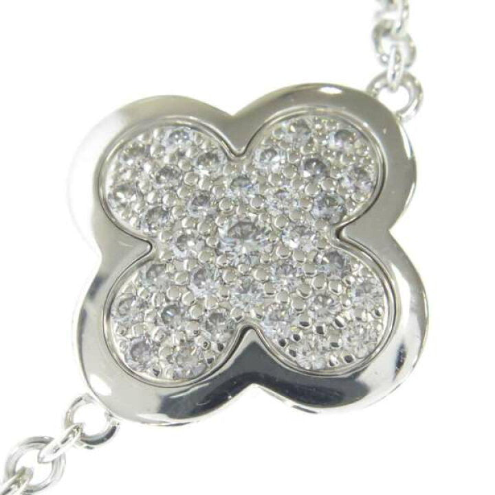 Van Cleef & Arpels Diamond Paved Pure Alhambra 16 Motif Long Necklace