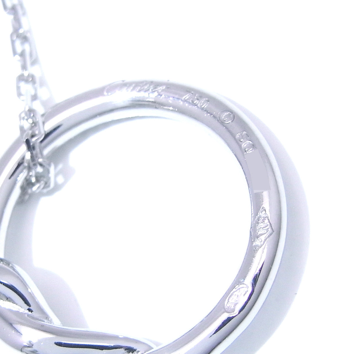 Cartier Diamond 18KT White Gold Entrelaces Pendant Necklace