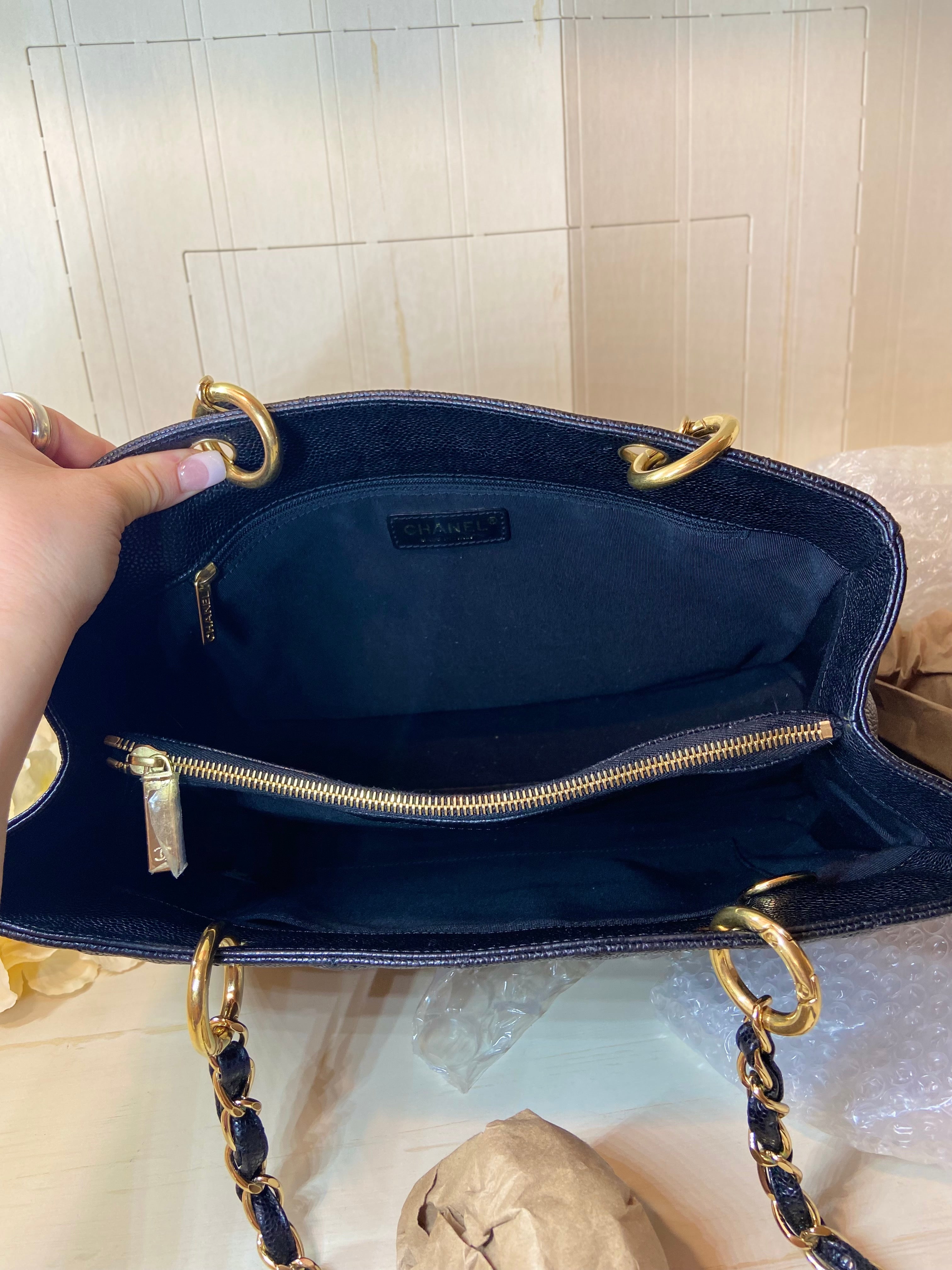 CHANEL GST Grand Shopper Tote Black Caviar Leather GHW Bag