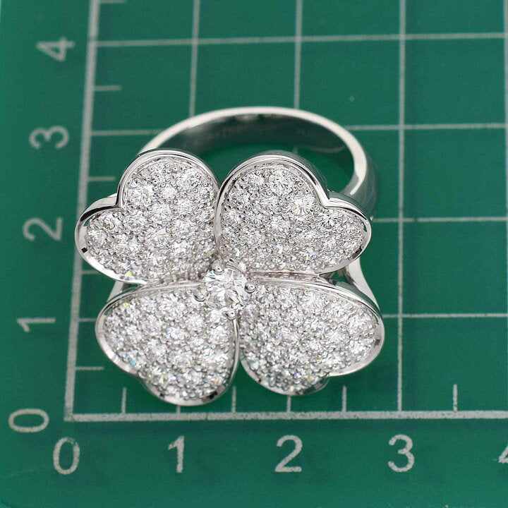 Van Cleef & Arpels Diamond Cosmos Ring, 18KT White Gold, Large Model