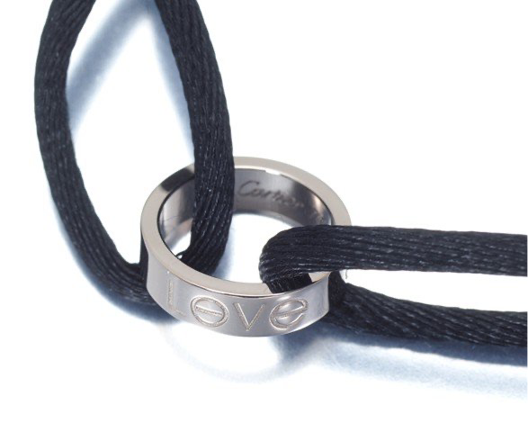 Cartier Cord 18KT White Gold & Black Bracelet