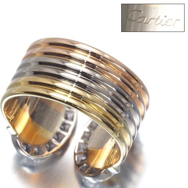 Cartier 2C de Diamond 18KT Gold Trinity Ring #54/ 6.5
