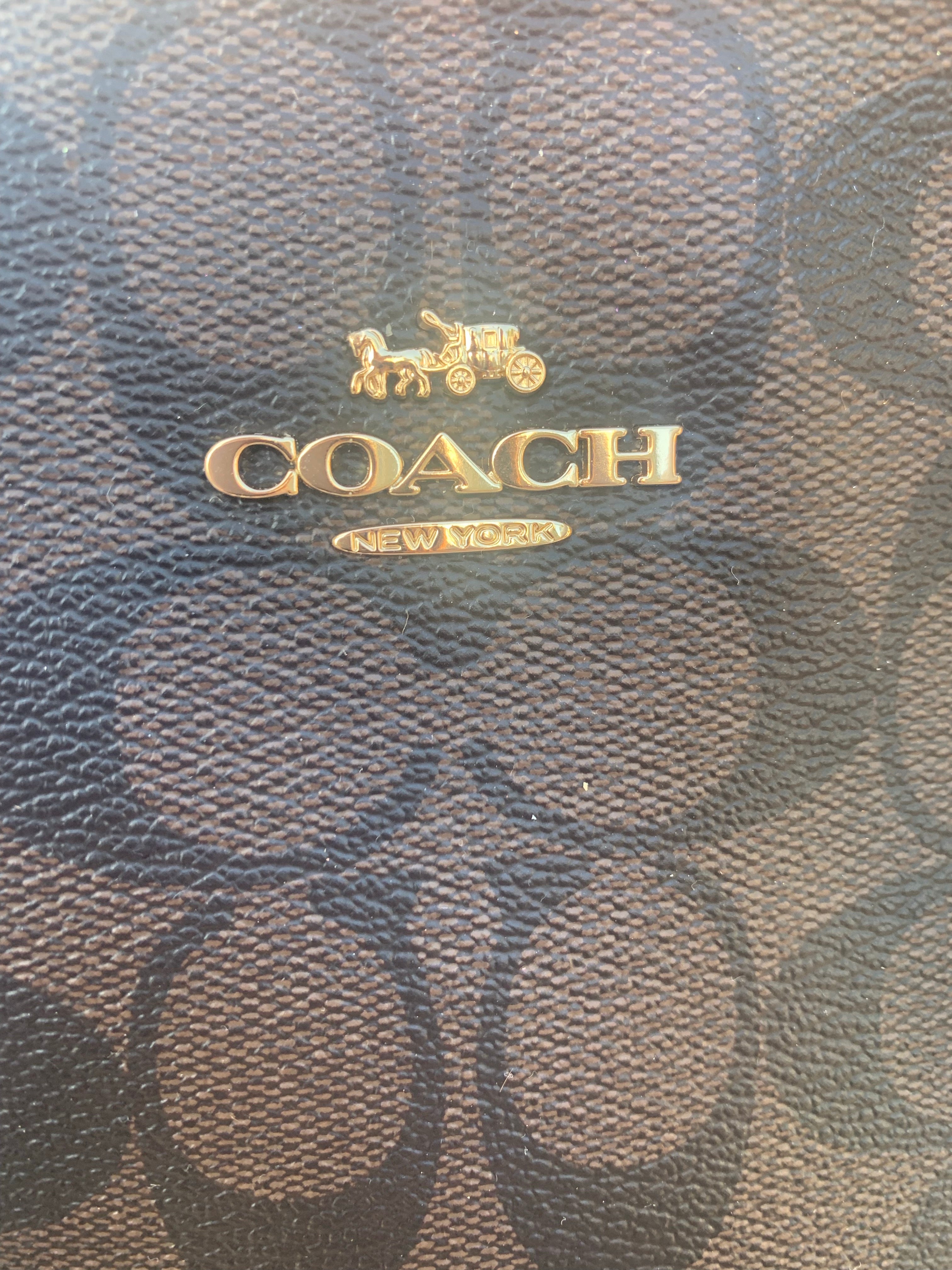 NWT Coach Zip Top Tote In Signature Canvas