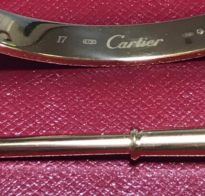 Cartier Love Bracelet 18KT Yellow Gold Size 17