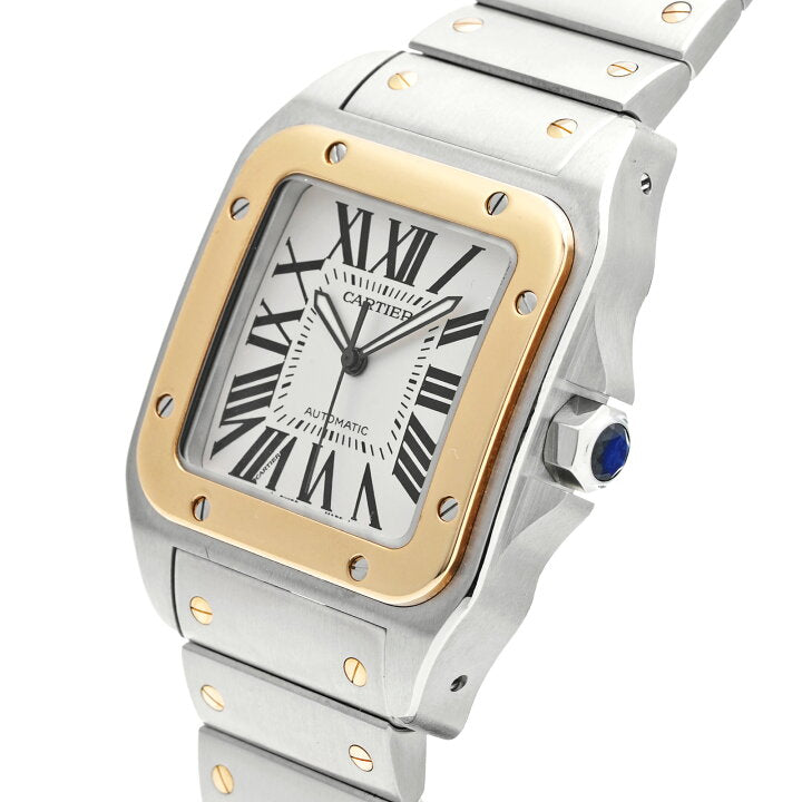 Cartier Santos de Cartier LM 18KT Yellow Gold & Stainless Steel Watch