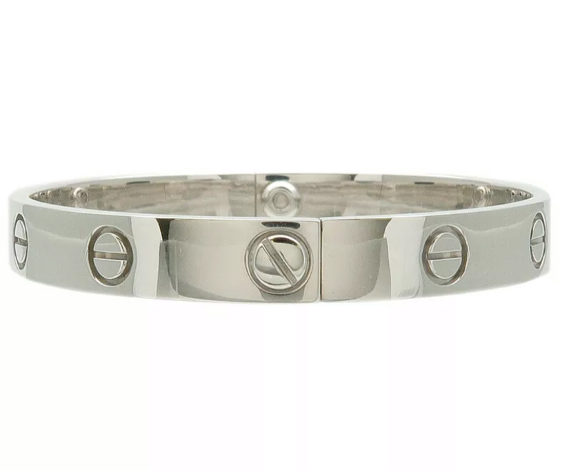 Cartier 18KT White Gold Love Bracelet Size #16 w/ Cert