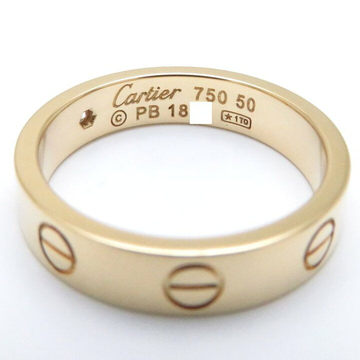 Cartier 1P Diamond 18KT Yellow Gold Wedding Love Ring Size 50/ 5