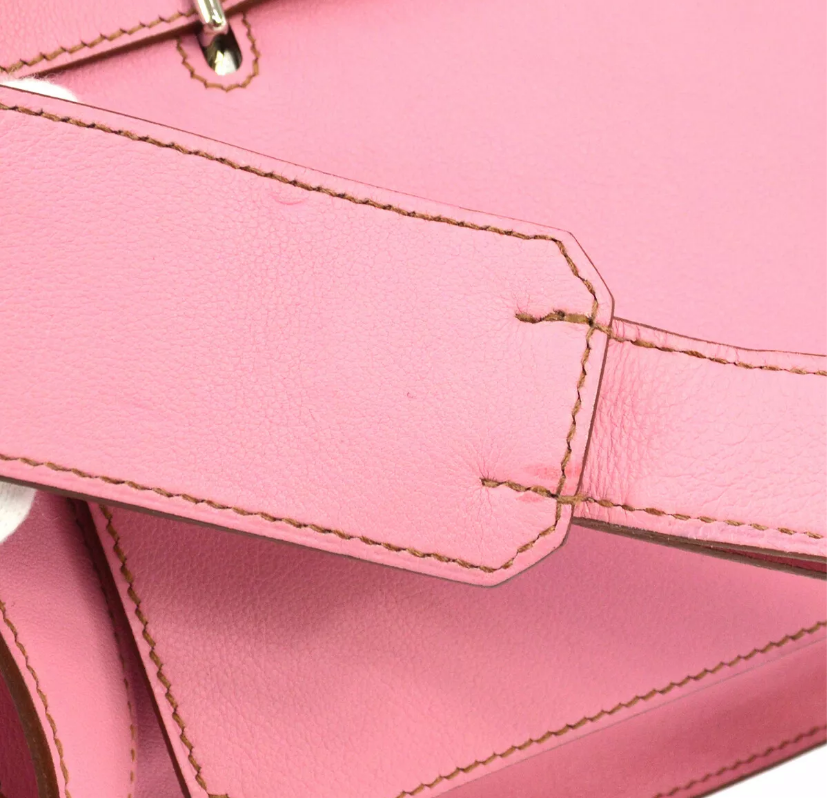 Hermes Jypsiere 28 Pink Veau Swift Leather Handbag