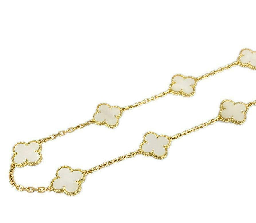 Van Cleef & Arpels Vintage alhambra 18K YG(750) Shell Necklace