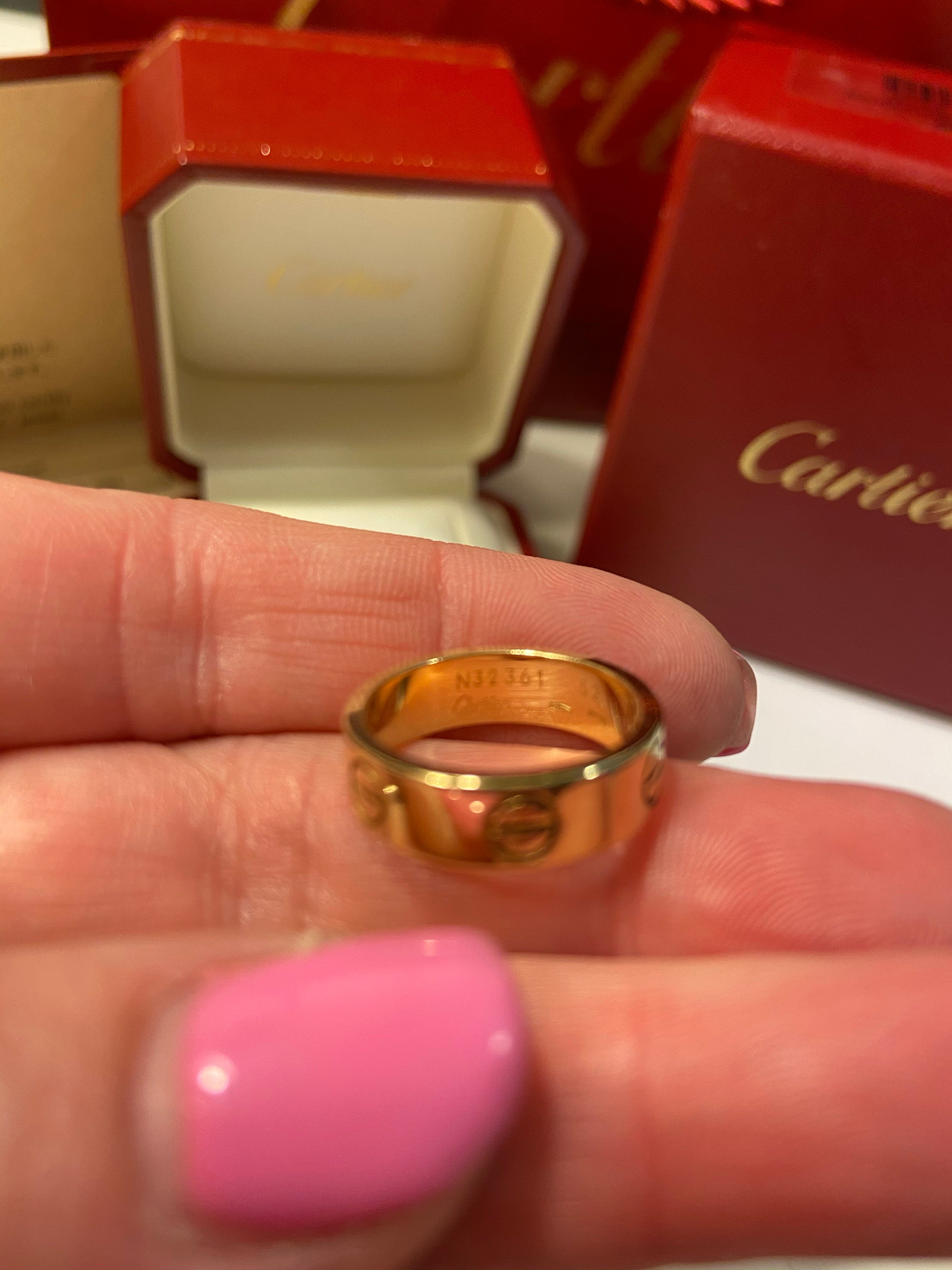 Cartier Full Size 18KT Yellow Gold Love Ring Size 52/ US 6
