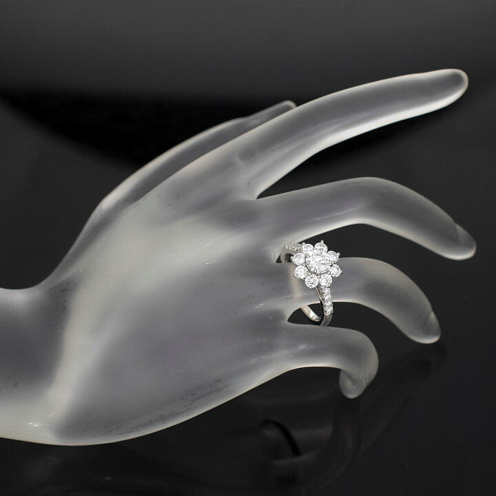 Harry Winston GIA Certified Sunflower Platinum Ring Size #54/ US 6.5