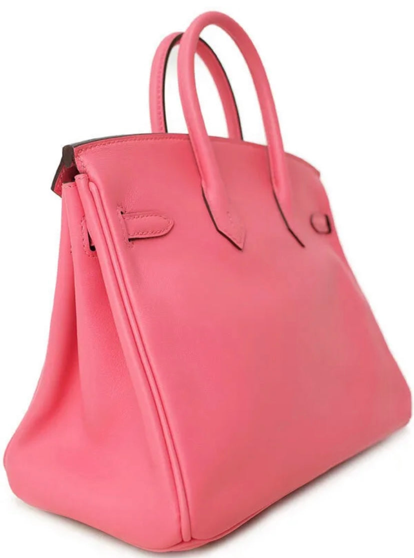Hermès Birkin 25cm Rose Azalee Pink Bag w/ Gold Hardware