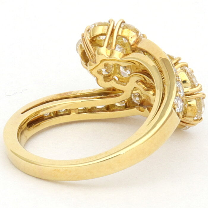 Van Cleef & Arpels Diamond Fleurrette Bypass 18KT Gold Ring #59/ US 5
