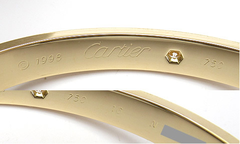 Cartier 6P Diamond Love Bracelet 18KT Yellow Gold Size 16