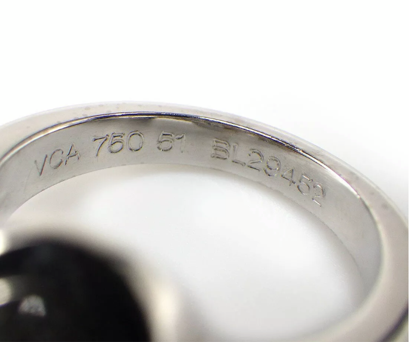 Van Cleef & Arpels VCA Diamond Pure Alhambra Ring Sz 5.5