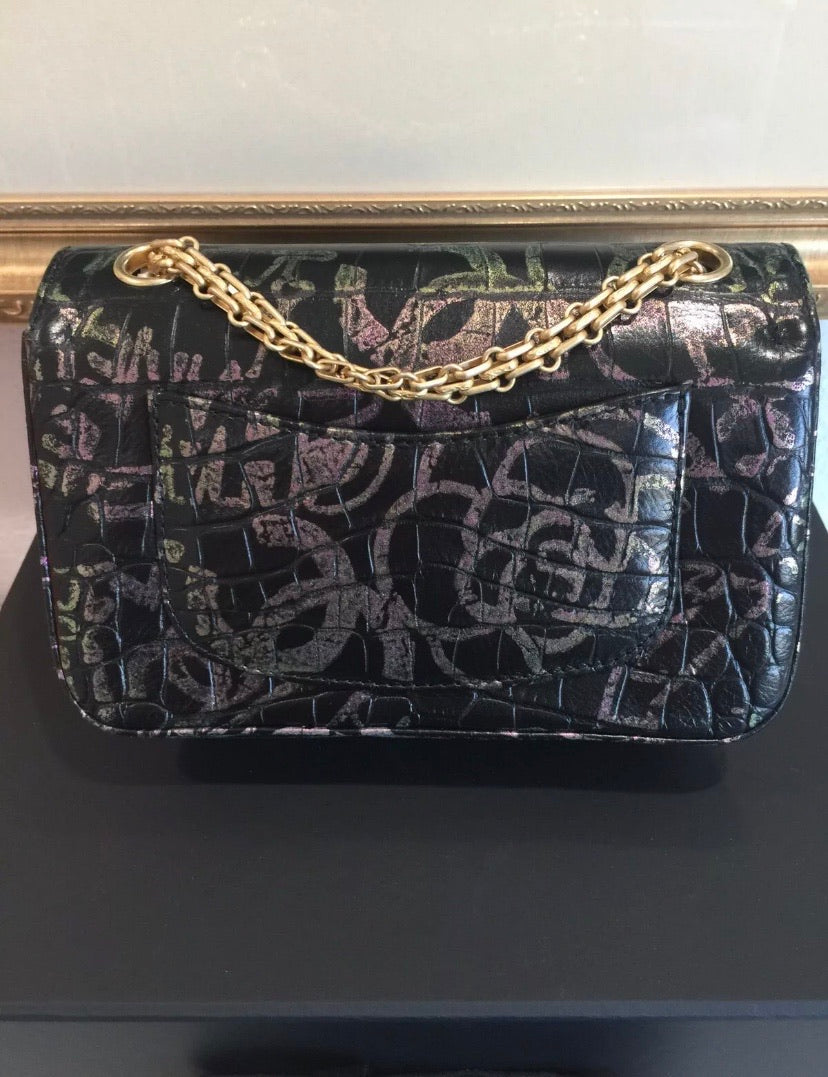 CHANEL Graffiti 2.55 Reissue Crocodile Mini Flap Bag