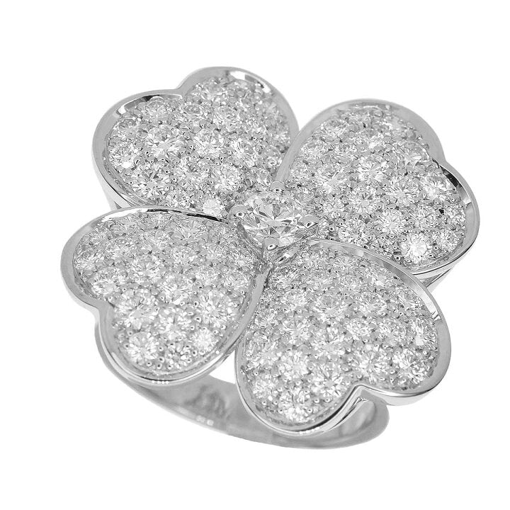Van Cleef & Arpels Diamond Cosmos Ring, 18KT White Gold, Large Model