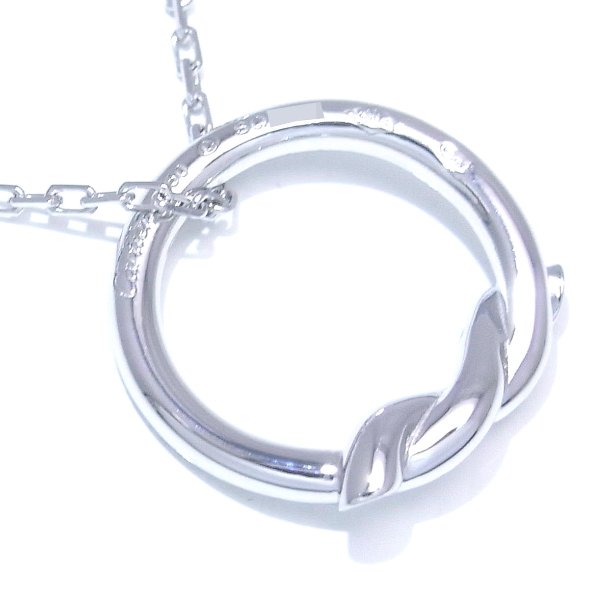 Cartier Diamond 18KT White Gold Entrelaces Pendant Necklace