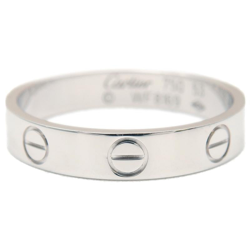 Cartier Mini Wedding Love Ring 18KT White Gold #53/ US 6 1/4