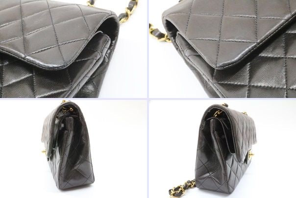CHANEL Double Flap 23 Gold Hardware Lambskin Shoulder Bag