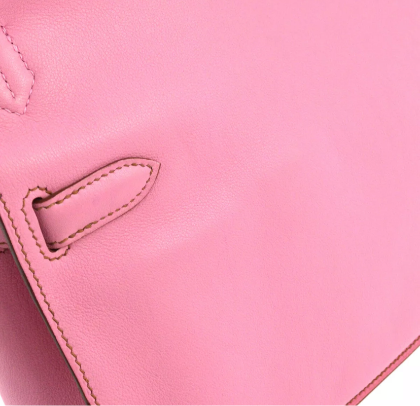 Hermes Jypsiere 28 Pink Veau Swift Leather Handbag